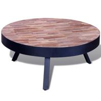 Salontafel rond gerecycled teakhout - thumbnail