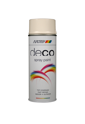 MOTIP Deco Lak | Hoogglans | RAL 9001 | 400ml - 01695 MOTIP Deco Lak | Hoogglans | RAL 9001 | 400ml - 01695