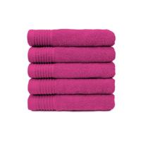 The One Handdoek 450 gram 50x100 cm Magenta (5 stuks) - thumbnail