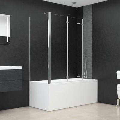 VidaXL Badwand 120x69x130 cm gehard glas transparant VidaXL Badwand 120x69x130 cm gehard glas transparant