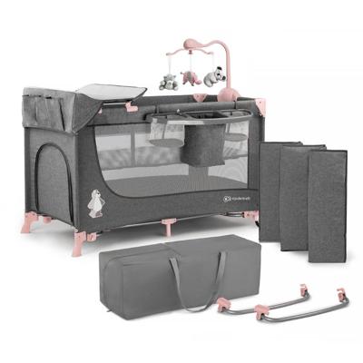 Kinderkraft - Reisbedje - Campingbedje - Joy - 126 x 65 x 76 cm - 10,5 kg - Roze - Eenvoudig inklapbaar