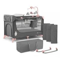 Kinderkraft - Reisbedje - Campingbedje - Joy - 126 x 65 x 76 cm - 10,5 kg - Roze - Eenvoudig inklapbaar - thumbnail