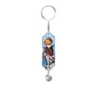 Genshin Impact Character Drawing Card Metal Keychain Tartaglia aka Childe - thumbnail