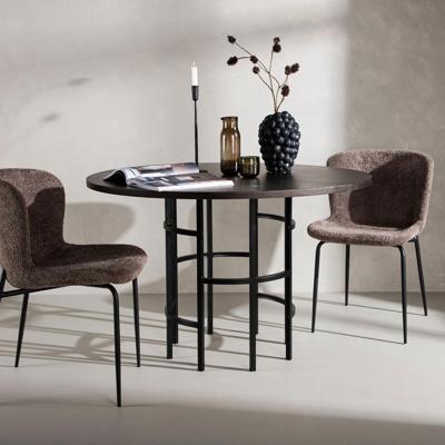 Nohr Ronde Eettafel 'Vu' 115cm, kleur Mokka