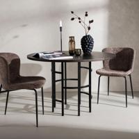 Nohr Ronde Eettafel 'Vu' 115cm, kleur Mokka - thumbnail