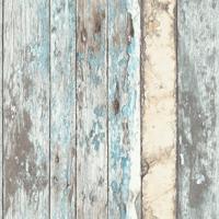 DUTCH WALLCOVERINGS behang steigerhout blauw pe10012 - thumbnail