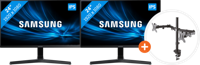2x Samsung LS24R356FHU + NewStar FPMA-D550DBLACK - thumbnail
