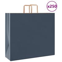 VidaXL Papieren zakken 250 st met hengsels 54x15x49 cm blauw - thumbnail