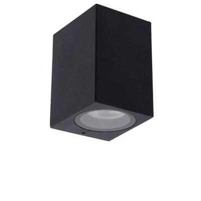 Lucide ZARO - Wandspot / Wandlamp Binnen/Buiten - 1xGU10 - IP44 - Zwart