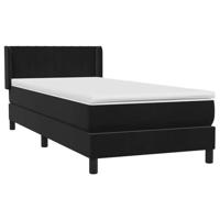 Boxspring met matras fluweel zwart 90x210 cm - thumbnail