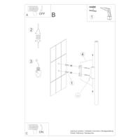 Wandlamp PASTELO 2 zwart - thumbnail