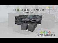 Garden Impressions Lapa lounge dining set 5-delig - grijs - thumbnail