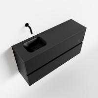 MONDIAZ ADA 100cm toiletmeubel urban. LEX wastafel urban links zonder kraangat - thumbnail