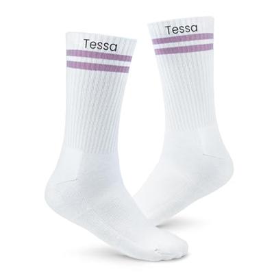 Sportsokken met naam - Lila - 37-41