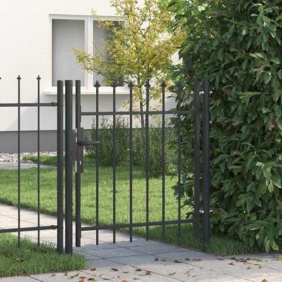 Hekpoort met slot Grijs 103 x 150 cm Gepoedercoat staal