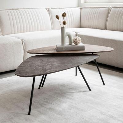 DTP Home Salontafel 'Plectro' Betonlook, Set van 2 stuks, kleur Bruin/Zwart DTP Home Salontafel 'Plectro' Betonlook, Set van 2 stuks, kleur Bruin/Zwart