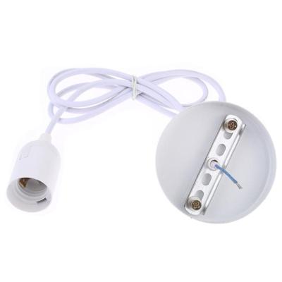 E27 lamp houder DIY plafond kroonluchter gloeilampen schroef base socket kabel lengte: 1M (wit)