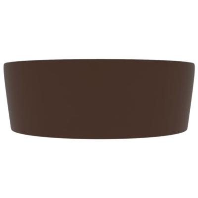 Wastafel met overloop 36x13 cm keramiek mat donkerbruin