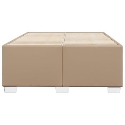 Bedframe zonder matras 120x190 cm kunstleer cappuccinokleurig - thumbnail