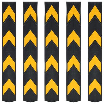 Hoekbeschermers reflecterend 80 cm rubber 5 st