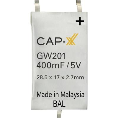 CAP-XX GW201F Super-Cap condensator 400 mF 5 V 1 stuk(s) Box