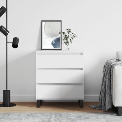 Dressoir 60x35x70 cm bewerkt hout wit