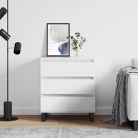 Dressoir 60x35x70 cm bewerkt hout wit - thumbnail