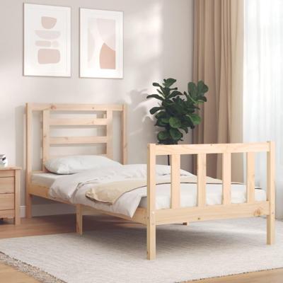 Bedframe zonder matras massief grenenhout 90x200 cm