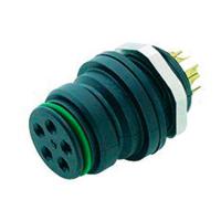 Binder 99 9116 00 05 Serie 720 | 5 Polige Female Chassisdeel | Zwart - thumbnail