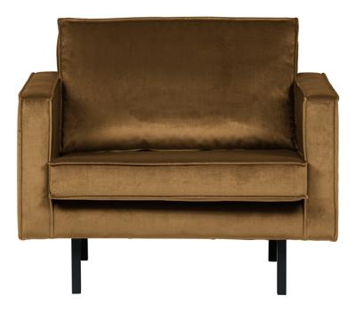 BePureHome Rodeo Fauteuil - Velvet - Honinggeel
