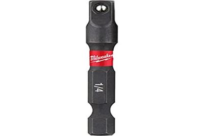 Milwaukee SchockWave™ Krachtdop Adapter ¼" Zeskant - ¼" Vierkant - 4932471826