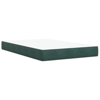 Boxspring met matras fluweel donkergroen 120x190 cm