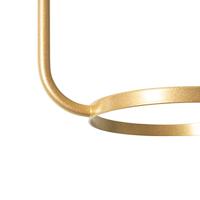 QAZQA Art deco plafondlamp goud met wit glas - Isabella - thumbnail