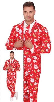 Kerstmis Kostuum Fun Heren Rood 3-delig