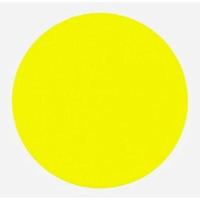 Etiket 75 mm rond fluor geel 500 rol - thumbnail