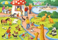 Ravensburger Puzzel Dag in de Dierentuin 2x24 Stukjes - thumbnail