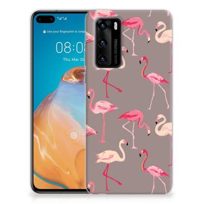 Huawei P40 | TPU Hoesje | Flamingo