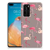 Huawei P40 | TPU Hoesje | Flamingo - thumbnail