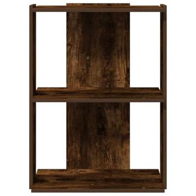 Boekenkast 3-laags 60x30x80 cm bewerkt hout gerookt eikenkleur