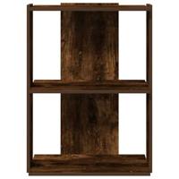 Boekenkast 3-laags 60x30x80 cm bewerkt hout gerookt eikenkleur - thumbnail