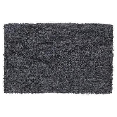 Badmat Misto Chenille Katoen 90x60 cm Zwart