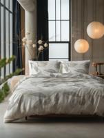 RoyalTextile - Foilage Dekbedovertrek -Grijs - 240 x 220 - thumbnail