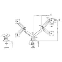 Neomounts Flatscreen bureausteun NM-D750DWHITE bevestiging - thumbnail