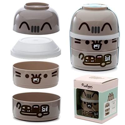 Pusheen - Gestapelde Ronde Bento box Lunchtrommel