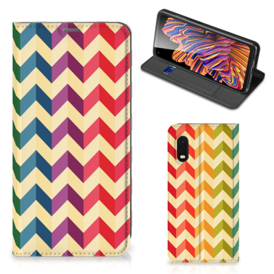 Samsung Xcover Pro | Hoesje met Magneet | Zigzag Multi Color Samsung Xcover Pro | Hoesje met Magneet | Zigzag Multi Color