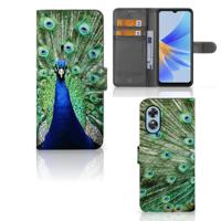 OPPO A17 | Telefoonhoesje | Met pasjeshouder | Pauw - thumbnail