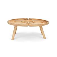 Voorgerechtplateau - LIVOO - MES150 - Rubberhout - Verdeelplateau - 4 inkepingen voor glazen - Opvouwbare poten - thumbnail