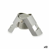 Champagne stop Kinvara KT970 KT970 Zilverkleurig Zilver Siliconen Roestvrij staal Plastic 6 x 5,5 x 3,5 cm Hermetisch (12 Stuks) - thumbnail