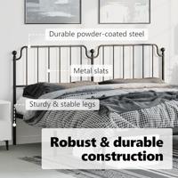 Hoofdbord 193 cm metaal zwart - thumbnail