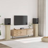 Speakerstandaards 2 st 30x30x80 cm bewerkt hout sonoma eiken - thumbnail